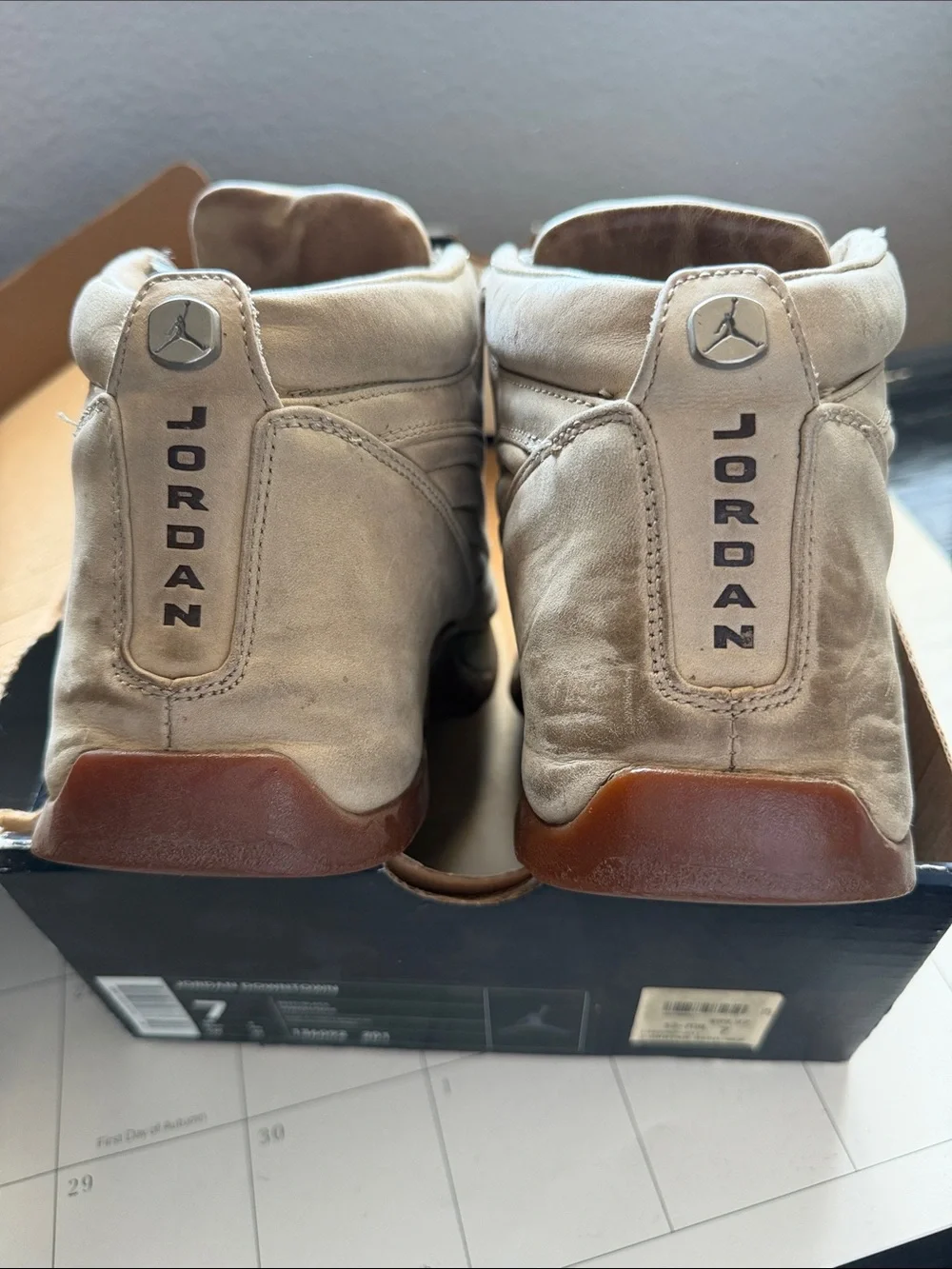 2002 Jordan Men's Tan Suede Hiking Boot with Brown Outsole
